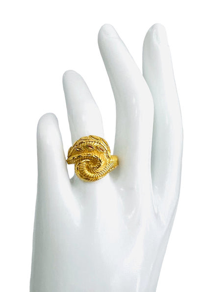 21k Gold Leaf Ring