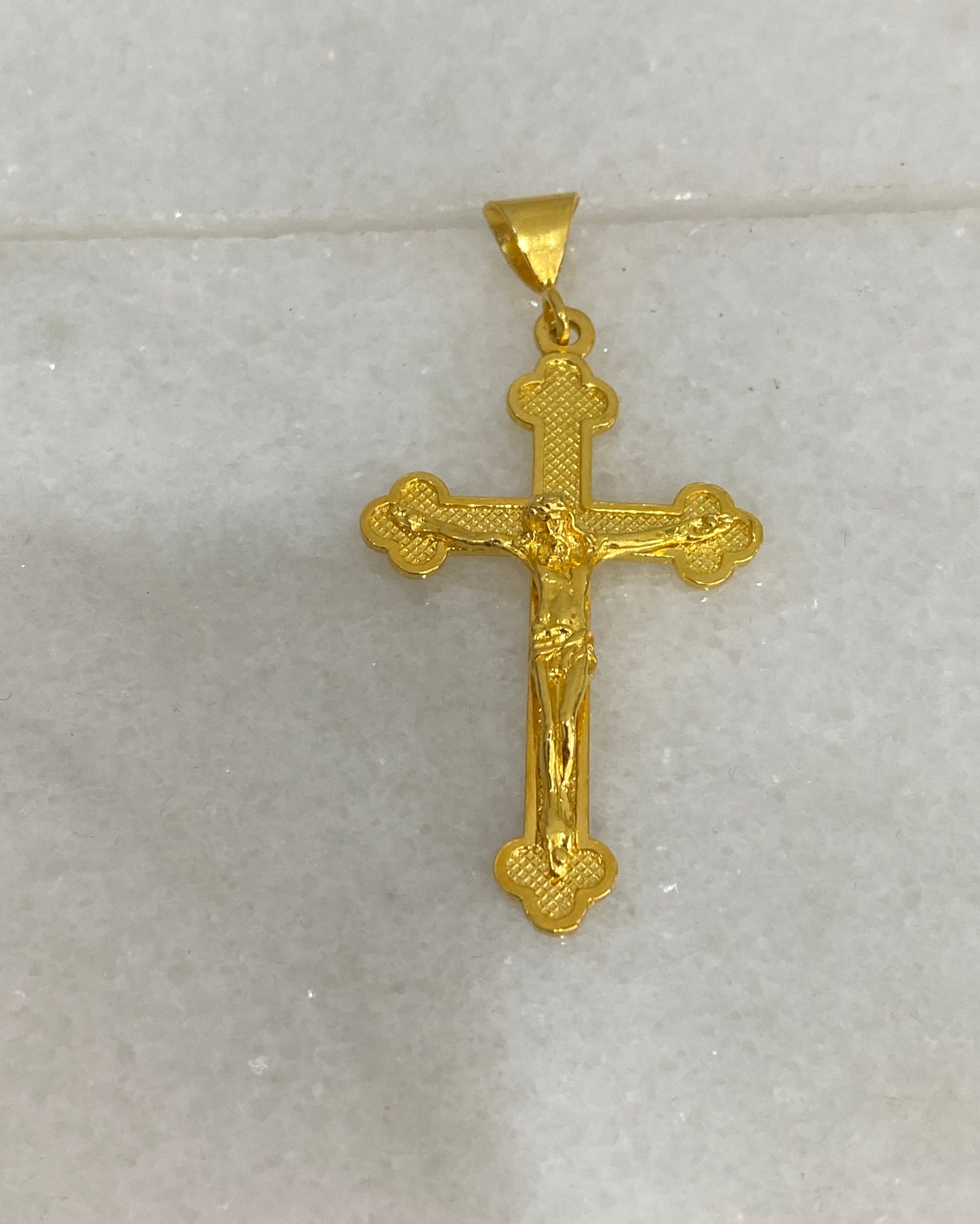 21k Gold crucifix Cross Pendant