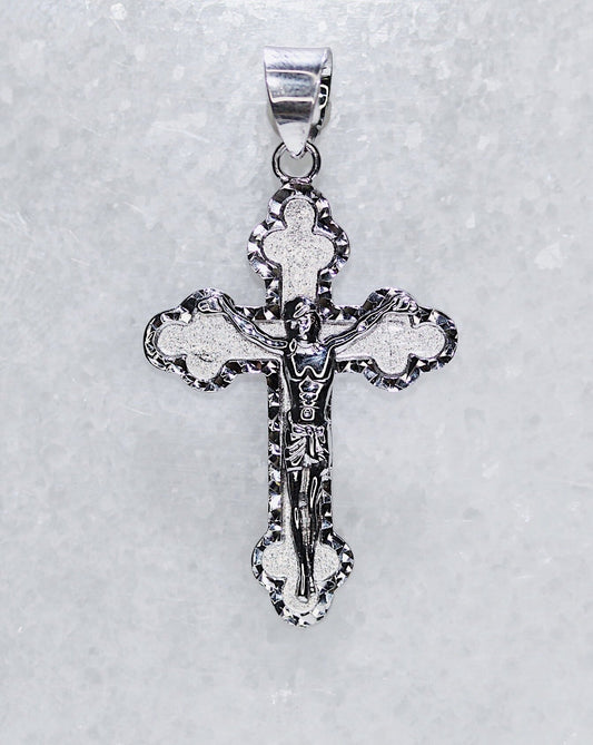 18k White Gold Cross Pendent