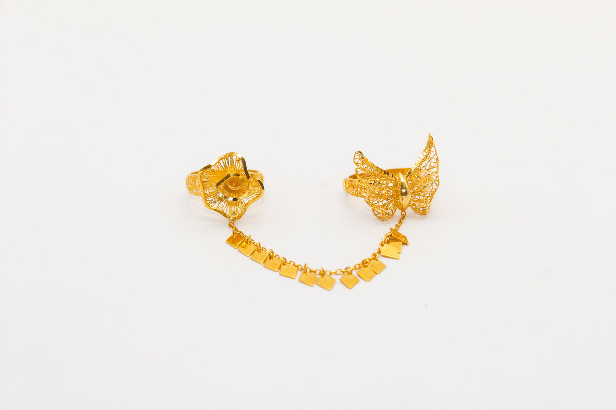 21K Gold Double Ring