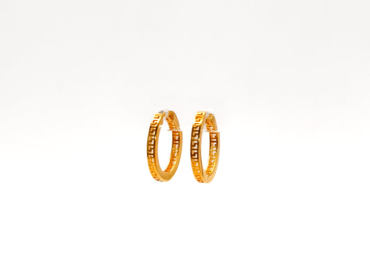 21K Gold Small Hoop Earrings