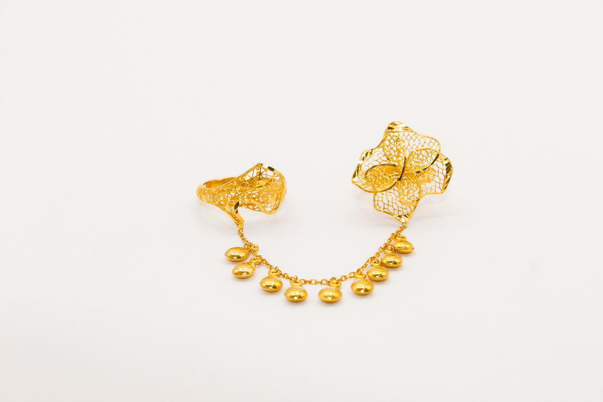 21K Gold Double Ring