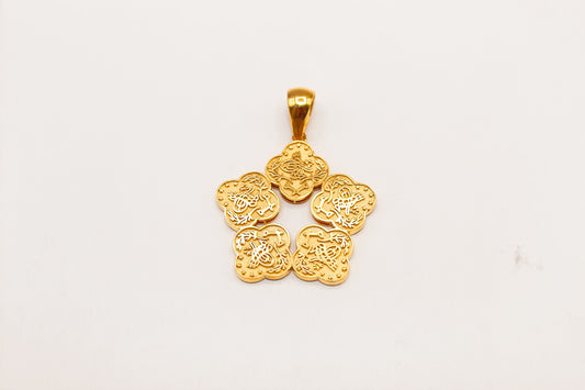 21K Gold Coin Pendant