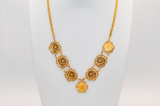 21K Gold Turkish Coin Necklace