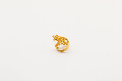 21K Gold Leaf Ring