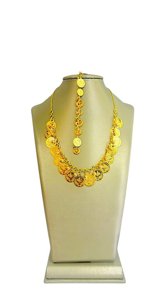 21k Gold Turkish Coin Necklace