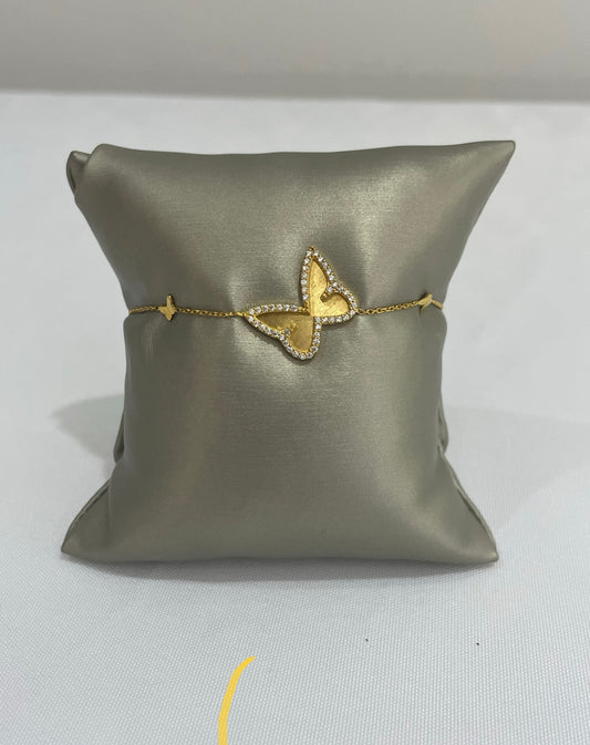 21k Gold Butterfly Bracelet