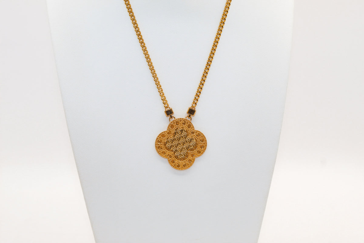 21K Gold Clover Set