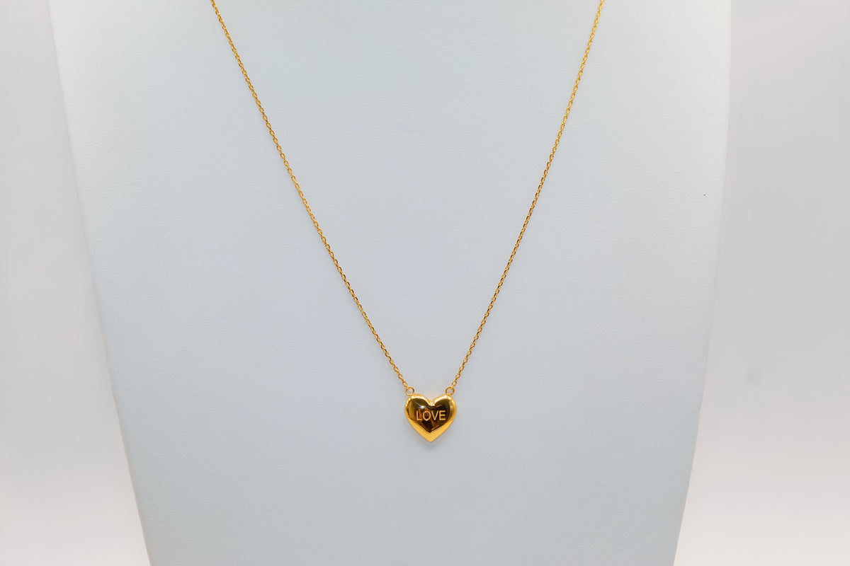 21K Gold Heart Necklace