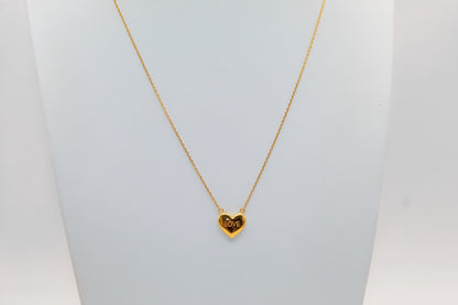 21K Gold Heart Necklace