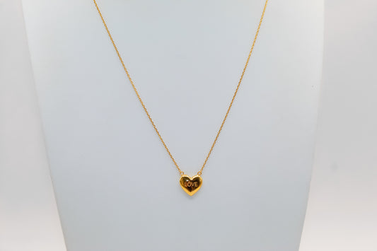 21K Gold Heart Necklace