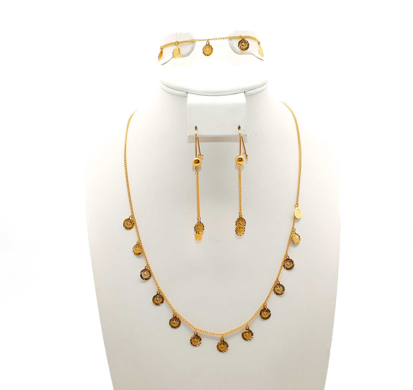 21K Gold Delicate Coin Set