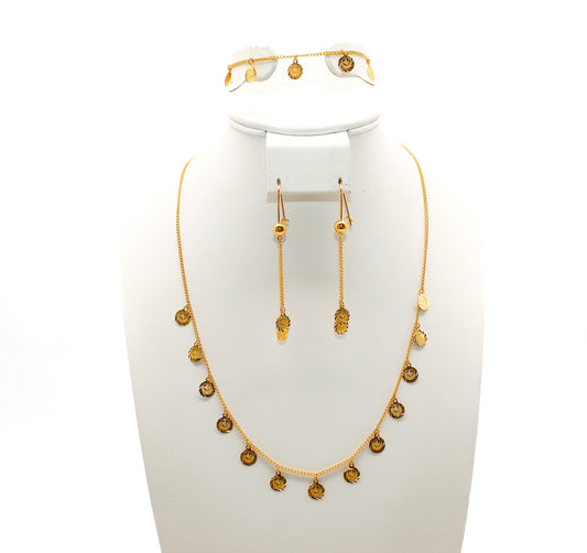 21K Gold Delicate Coin Set
