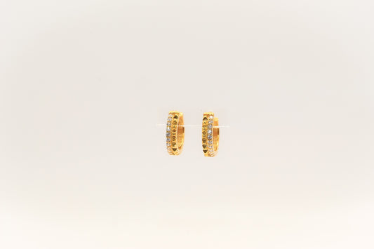 21K Gold Kids Mini Studded Huggies Earrings