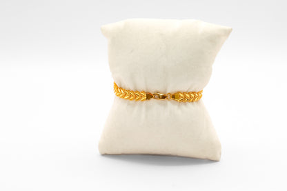 21K Gold Leaf Motif Bracelet