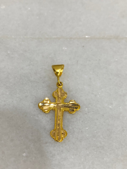 21k Gold Cross Pendant