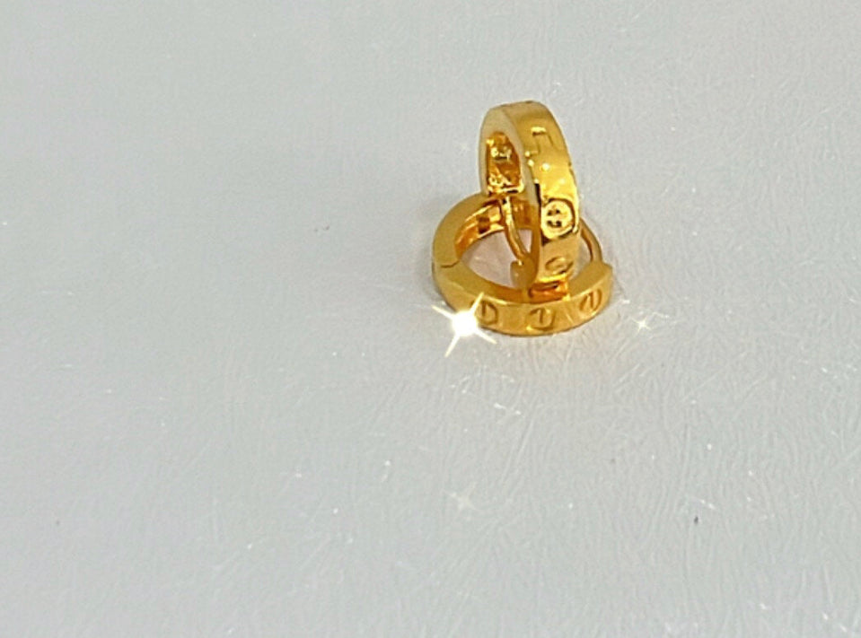 21k Gold Mini Cuff Earrings