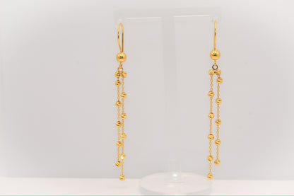 21K Gold Dangle Earrings