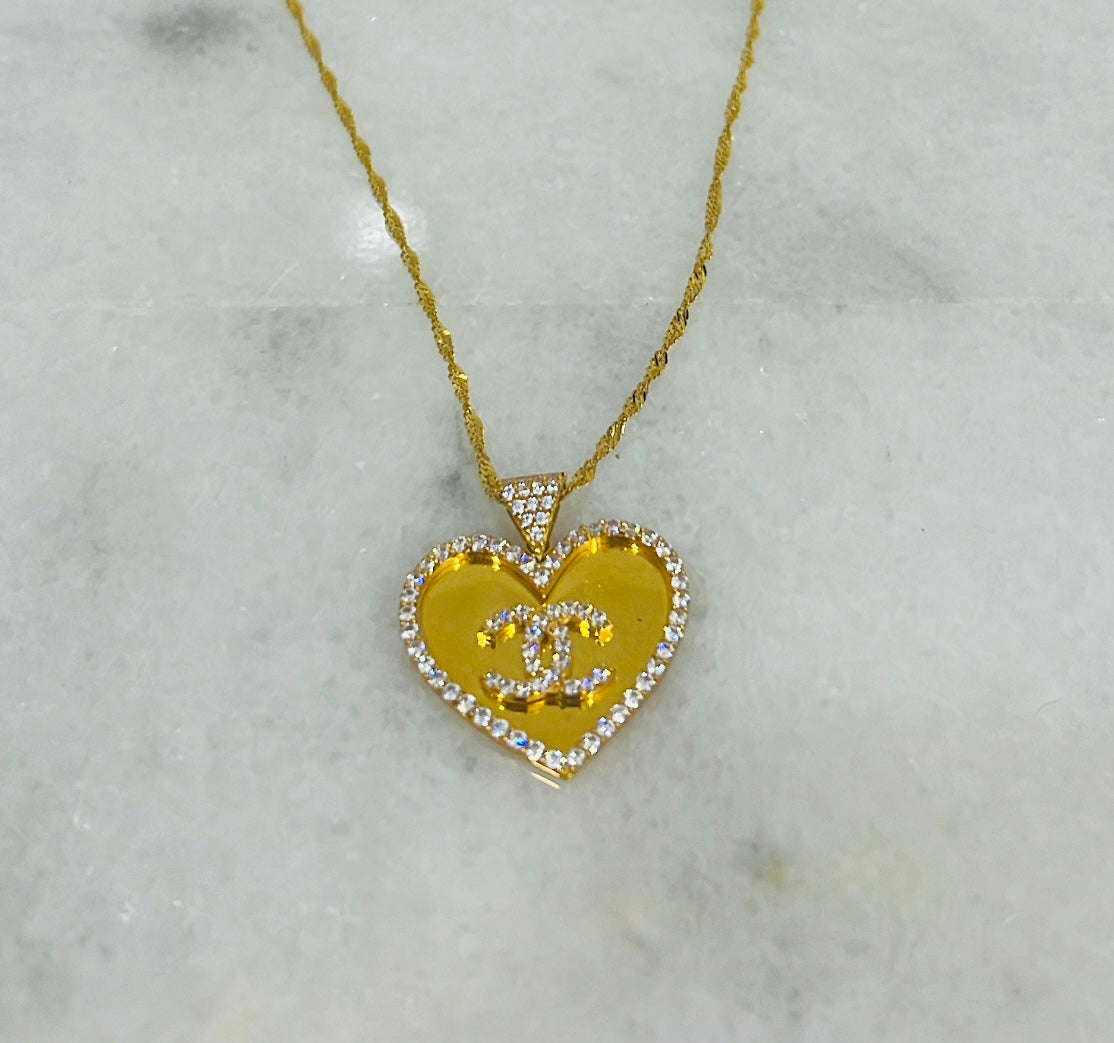 21k Gold heart Necklace