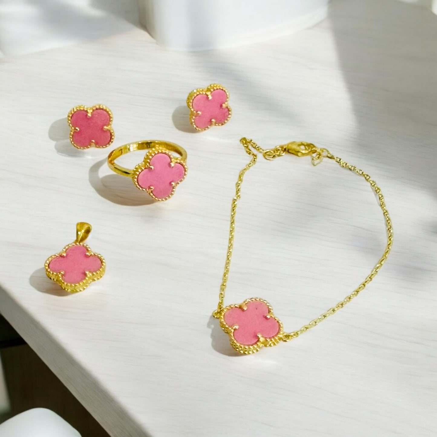 21k Gold Flower Set