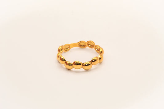 21K Gold Bubble Stacking Ring