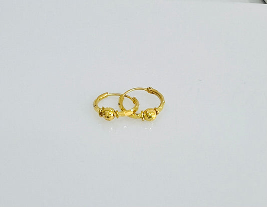 21k Gold kids Mini Hoop Earrings