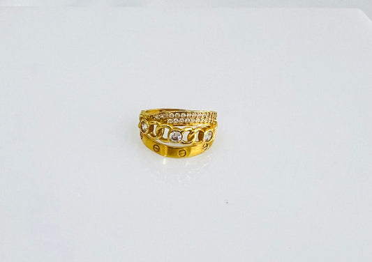 21k Gold Staked Ring