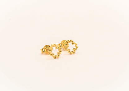 21K Gold Star Kids Earrings