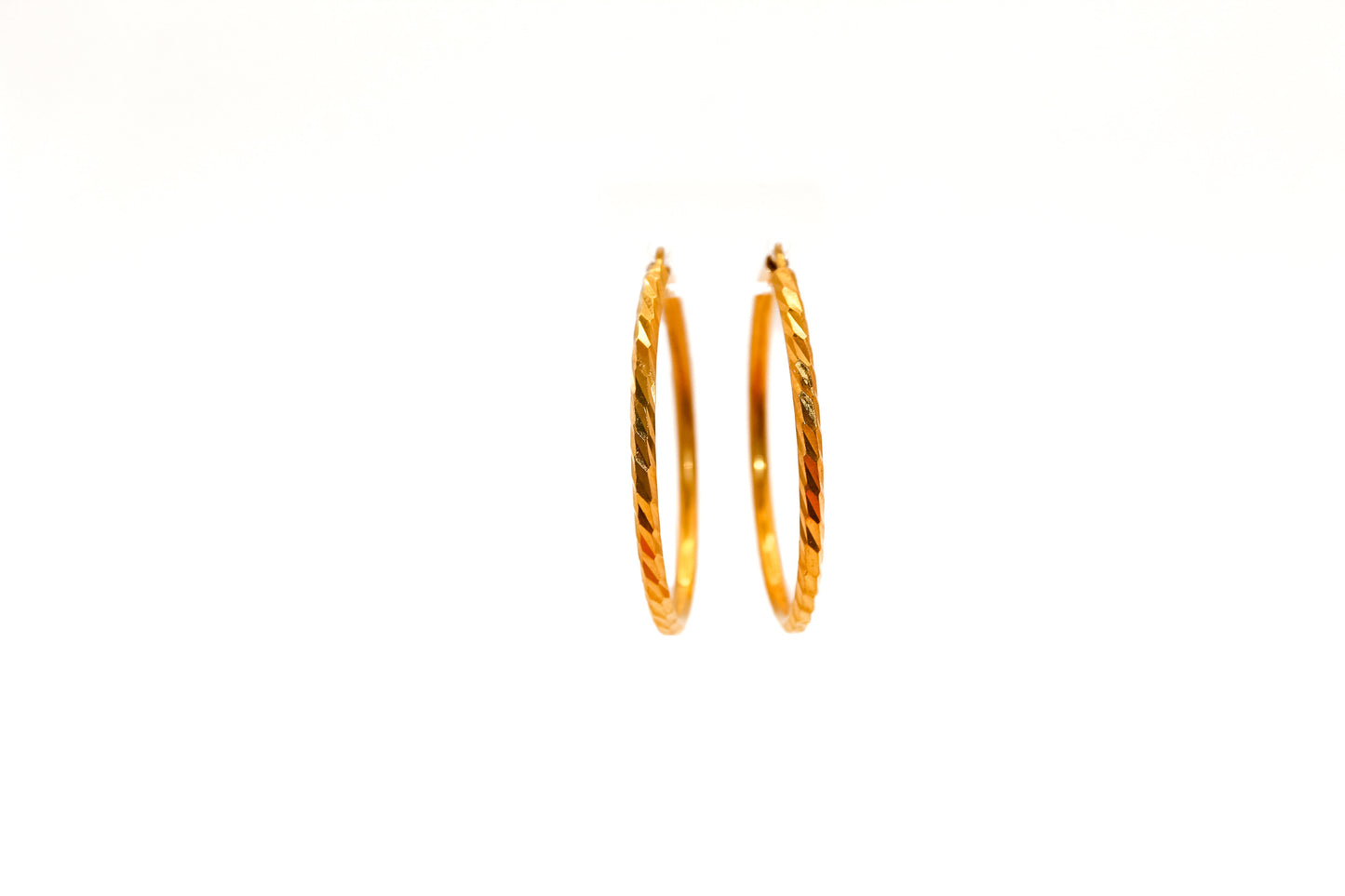 21K Gold Hoop Earrings