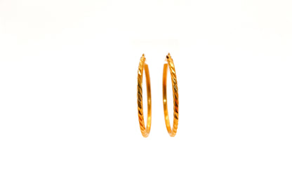 21K Gold Hoop Earrings