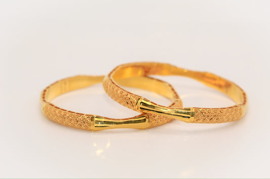 21k Gold Fancy Bangles