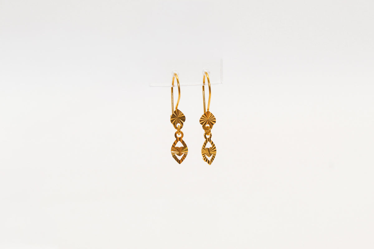 21K Gold kids Mini Dangle Earrings