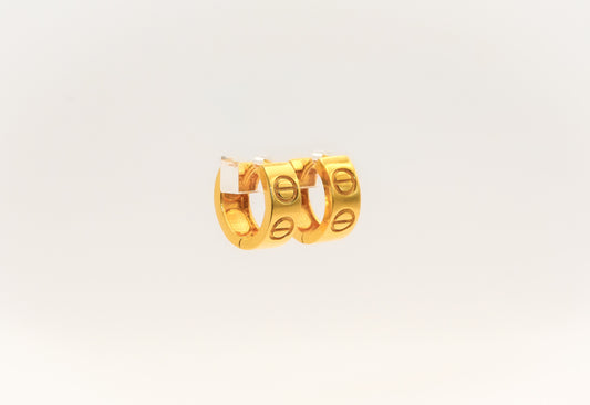 21K Gold Mini Huggies Earrings