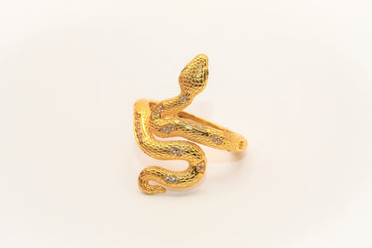 21K Gold Snake Ring