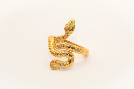 21K Gold Snake Ring