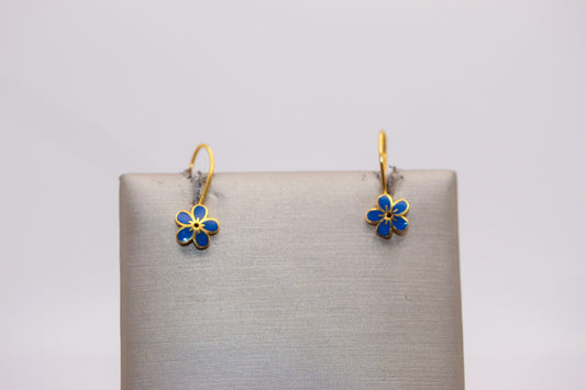 21k Gold Flower Earrings