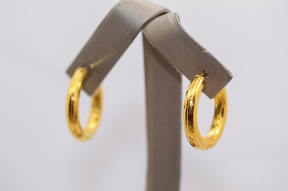 21k Gold Hoop Earrings