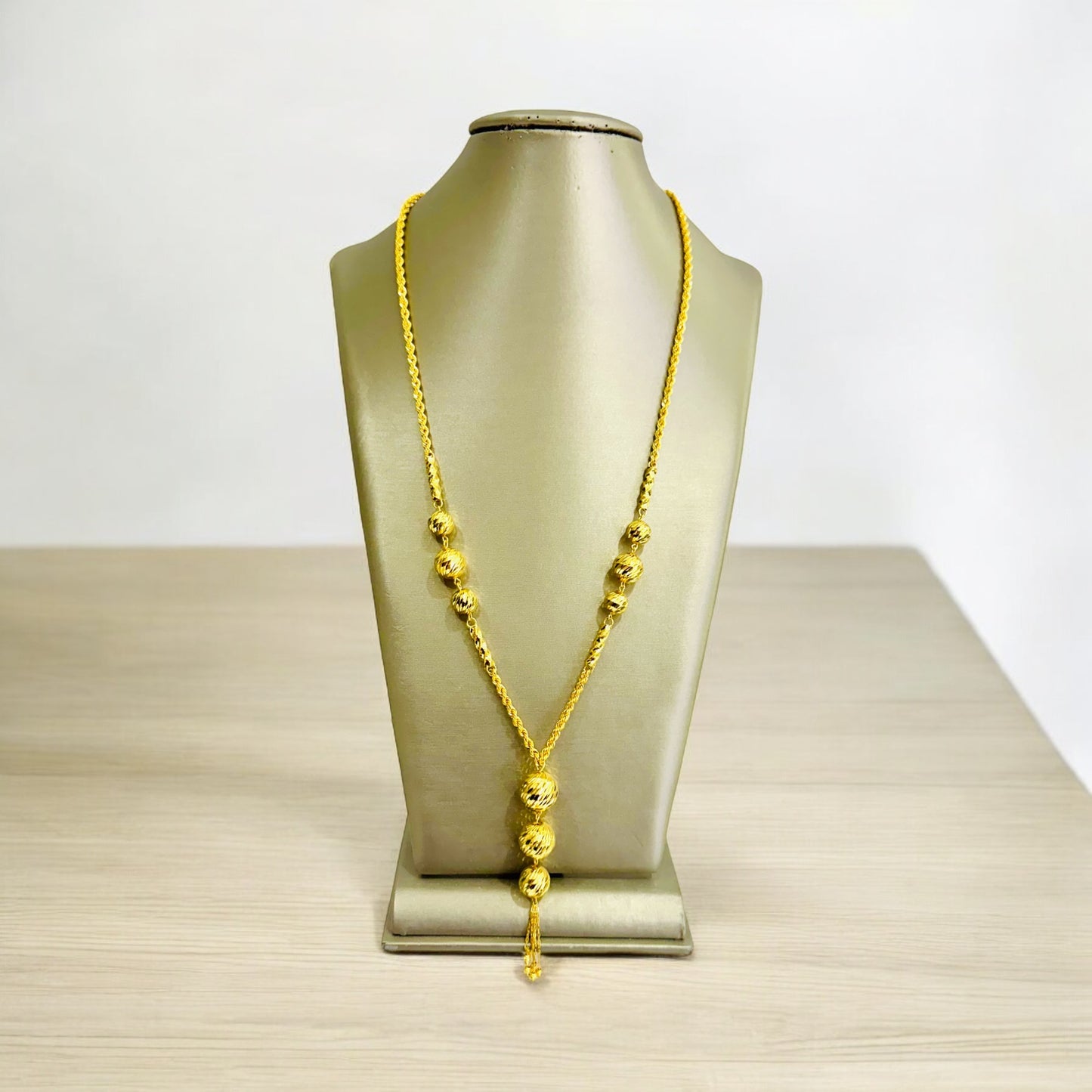 21k Gold Masbaha Necklace