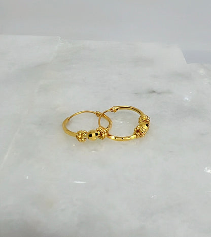 21k Gold Hoop earrings
