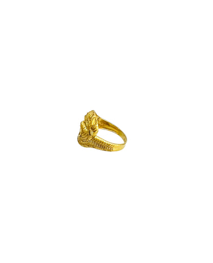 21k Gold Leaf Ring