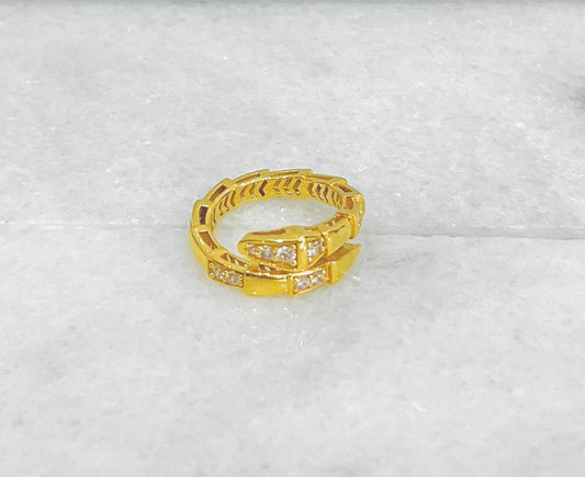 21k Gold Serpent Ring