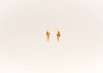 21K Gold Kids Mini Studded Huggies Earrings