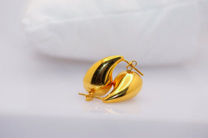 21k Gold Tear Drop Earrings