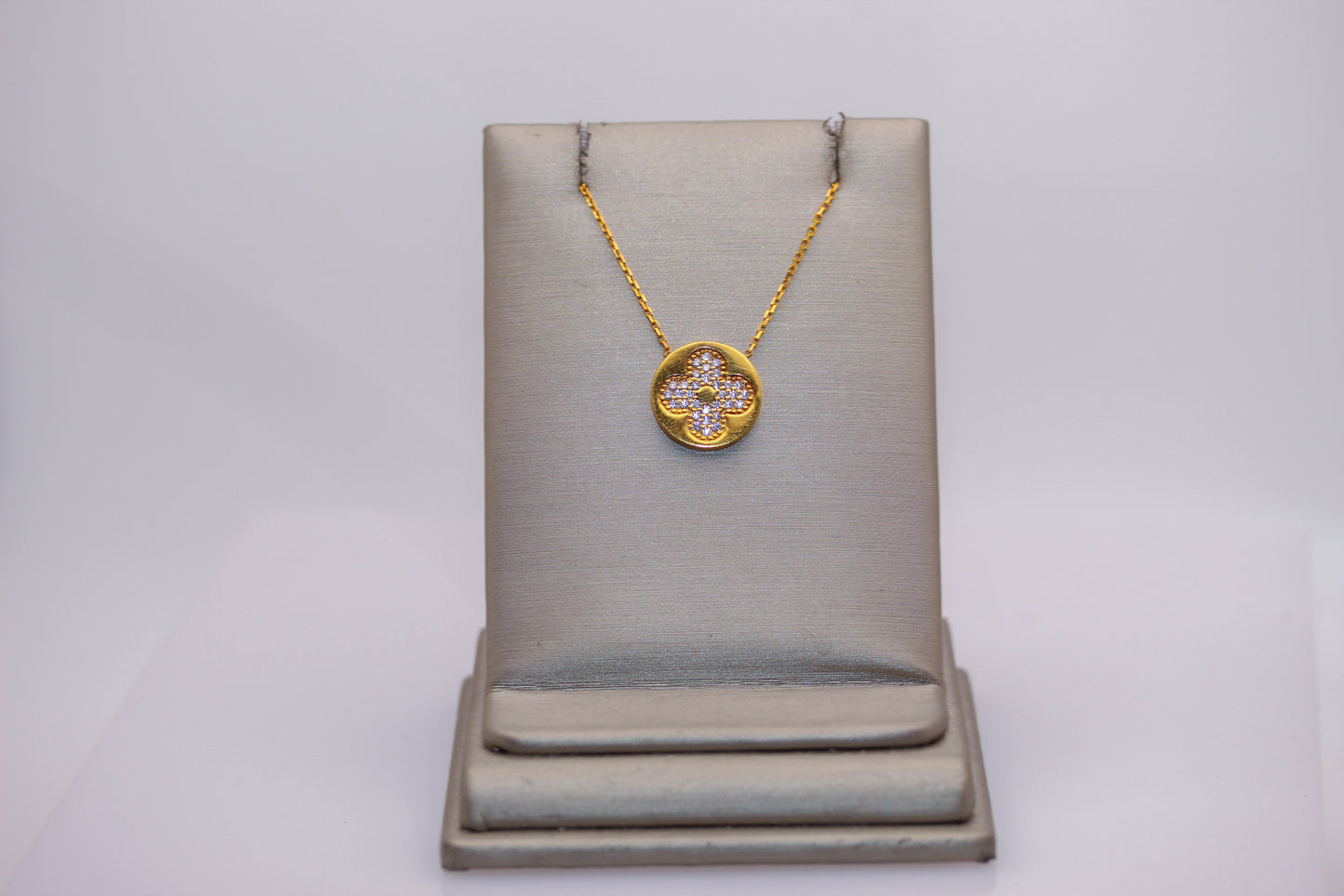 21k Gold Clover Necklace