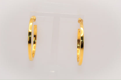 21K Gold Hoop Earrings