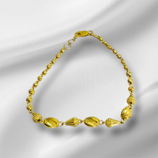 21k Gold Beaded Bracelet