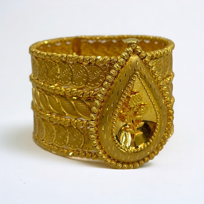 21k Gold Wide Bracelet