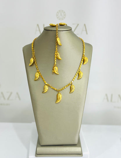 21k Gold Loza Necklace Set