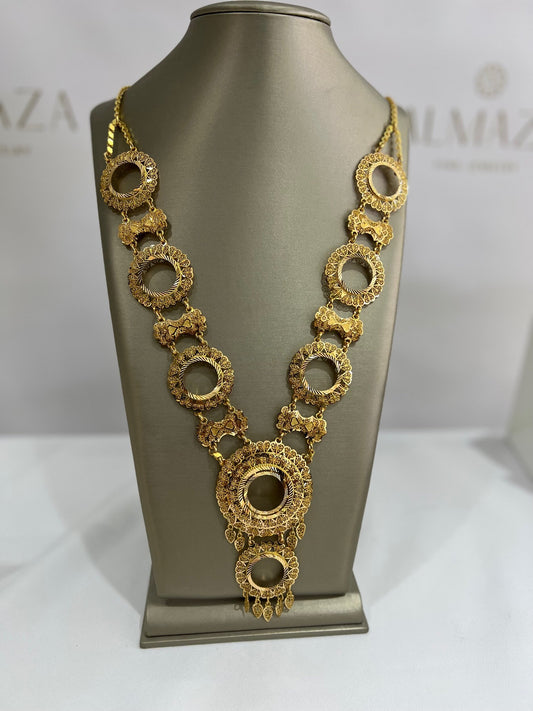 21k Gold  Kladah 8 Coin Necklace