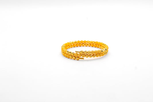 21K Gold Wrap Beaded Bracelet